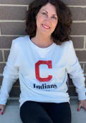 47 Cleveland Indians Womens Encore White Crew Sweatshirt