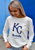 Kansas City Royals Womens 47 Encore Crew Sweatshirt - White