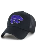 47 Black K-State Wildcats Flagship Wash MVP Adjustable Hat
