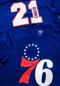 Joel Embiid Philadelphia 76ers 47 Name and Number T-Shirt - Blue