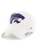 47 Sparkle Clean Up K-State Wildcats Womens Adjustable Hat - White