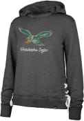 Philadelphia Eagles Womens 47 Sideline Laced Hooded Sweatshirt - Black