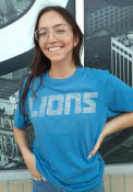 Detroit Lions 47 Grit Wordmark Fashion T Shirt - Blue