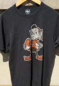 Brownie Cleveland Browns 47 Grit Vintage Fashion T Shirt - Charcoal