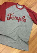 Temple Owls 47 Break Thru Club Raglan Fashion T Shirt - Cardinal