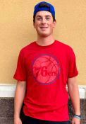 Philadelphia 76ers 47 Pop Imprint T Shirt - Red