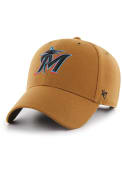 Miami Marlins 47 Carhartt MVP Adjustable Hat - Brown
