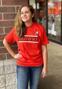 Brownie Cleveland Browns 47 Team Wordmark T Shirt - Orange