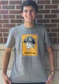 Pittsburgh Pirates 47 Throwback Super Rival T Shirt - Grey