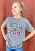 Nebraska Cornhuskers Number One Match Fashion T Shirt - Grey