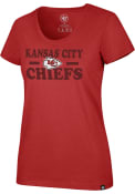 Kansas City Chiefs Womens 47 Glitz Club Scoop T-Shirt - Red