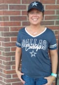 Dallas Cowboys Womens 47 Hollow Bling Piper Luxe T-Shirt - Blue