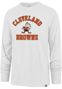 Brownie Cleveland Browns 47 Varsity Arch Super Rival T Shirt - White