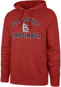 St Louis Cardinals 47 Varsity Arch Headline Hooded Sweatshirt - Red
