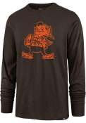 Brownie Cleveland Browns 47 Pop Imprint Super Rival T Shirt - Brown