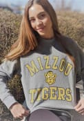 Missouri Tigers Womens 47 Ivy Mock Neck Crew Sweatshirt - Grey