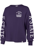 47 Womens Purple K-State Wildcats Marlow Bell T-Shirt