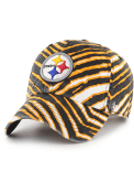 Pittsburgh Steelers 47 Zubaz Clean Up Adjustable Hat - Black