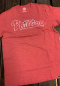 Philadelphia Phillies 47 Wordmark Scrum Fashion T Shirt - Red