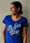 St Louis Blues Womens 47 Boarding T-Shirt - Blue