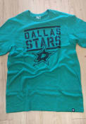 Dallas Stars 47 Letterpress Scrum Fashion T Shirt - Kelly Green