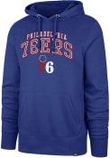 Philadelphia 76ers 47 Double Decker Headline Hooded Sweatshirt - Blue