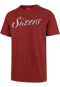 Philadelphia 76ers 47 Grit Wordmark Scrum Fashion T Shirt - Red