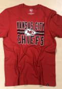 Kansas City Chiefs 47 Block Stripe Club T Shirt - Red