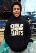 New Orleans Saints 47 Block Stripe Headline Hooded Sweatshirt - Black
