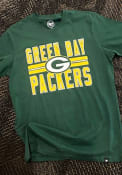 Green Bay Packers 47 Block Stripe Super Rival T Shirt - Green