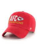 Kansas City Chiefs 47 2020 Conference Champions Clean Up Adjustable Hat - Red