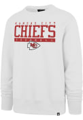 Kansas City Chiefs 47 Sideline Block Headline Crew Sweatshirt - White