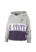 K-State Wildcats Womens 47 Lizzy Cut Off Hooded Sweatshirt -