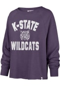 K-State Wildcats Womens 47 Cover Star Emerson Crew Sweatshirt - Purple