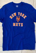 New York Mets 47 Varsity Arch Super Rival T Shirt - Blue