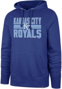 Kansas City Royals 47 Block Stripe Headline Hooded Sweatshirt - Blue