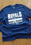 Kansas City Royals 47 Double Stripe Club T Shirt - Blue