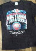 Detroit Pistons 47 Rocker Tubular Fashion T Shirt - Black