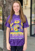 LSU Tigers 47 Tie Dye Brickhouse Vintage Tubular Fashion T Shirt - Purple
