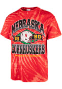 Nebraska Cornhuskers 47 Tie Dye Brickhouse Vintage Tubular Fashion T Shirt - Red