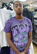 TCU Horned Frogs 47 Tie Dye Brickhouse Vintage Tubular Fashion T Shirt - Purple