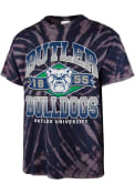 Butler Bulldogs 47 Tie Dye Brickhouse Vintage Tubular Fashion T Shirt - Navy Blue