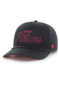 Detroit Pistons 47 Crosstown Script Hitch Adjustable Hat - Black