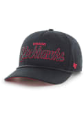 Chicago Blackhawks 47 Crosstown Script Hitch Adjustable Hat - Black