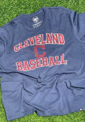 Cleveland Indians 47 Varsity Arch Club T Shirt - Navy Blue