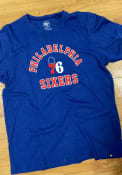Philadelphia 76ers 47 Varsity Arch Club T Shirt - Blue