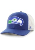 Seattle Seahawks 47 Vintage Trucker Adjustable Hat - Blue