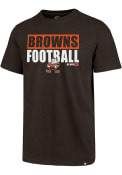Brownie Cleveland Browns 47 BLOCKOUT CLUB T Shirt - Brown