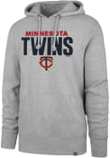 Minnesota Twins 47 Stack Up Hooded Sweatshirt - Grey