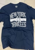 New York Yankees 47 Center Stripe T Shirt - Navy Blue